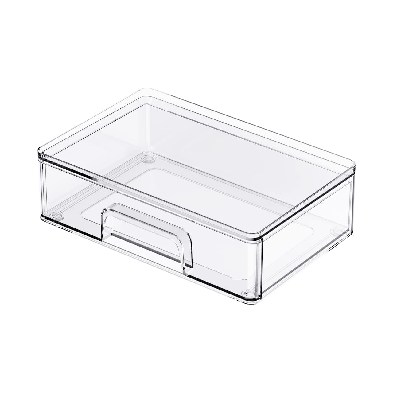 Petit tiroir en plastique transparent et empilable d’Ordonnez simplement